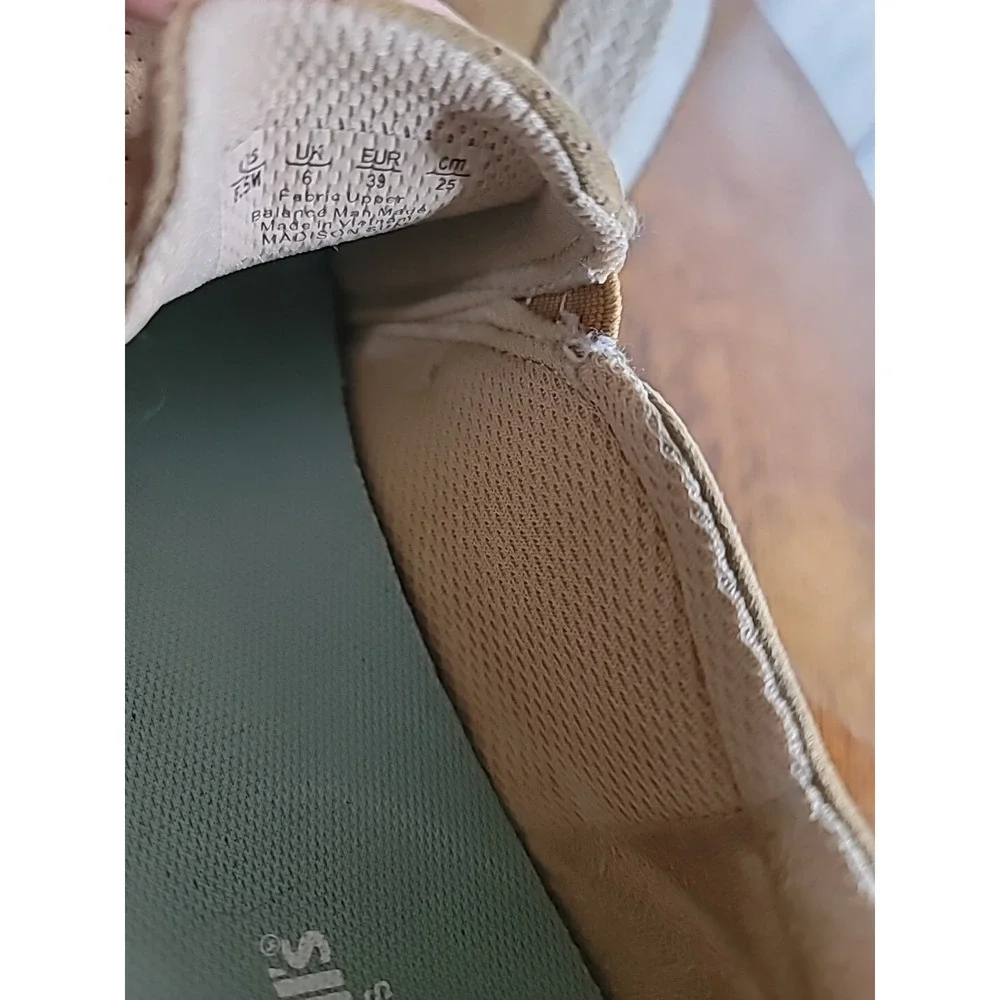 Dr Scholls Somerset Tan Perforated Comfort Slip On Sneaker Espadrille Womens 8.5